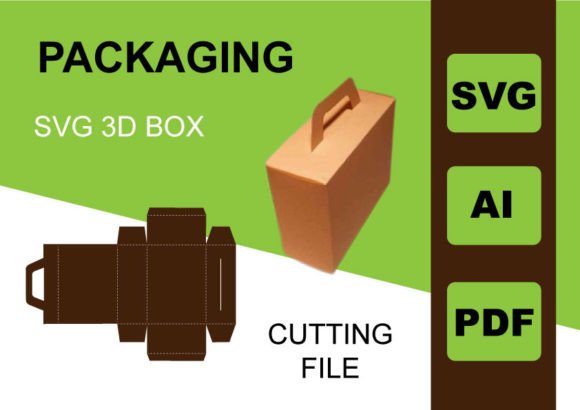 Briefcase Box Template: 3D SVG for Gift Boxes & Editorial Design