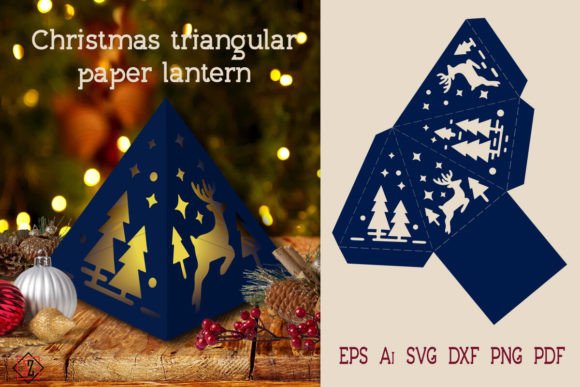 Christmas Triangular Paper Lantern: A 3D SVG Review
