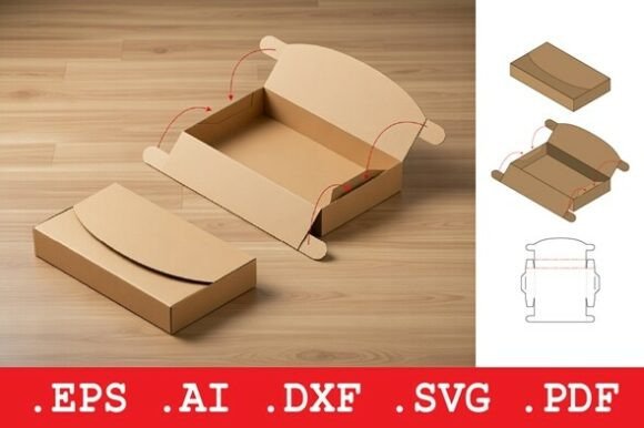 Curved Flap Tab Locking Retail Box: 3D SVG Gift Boxes Review