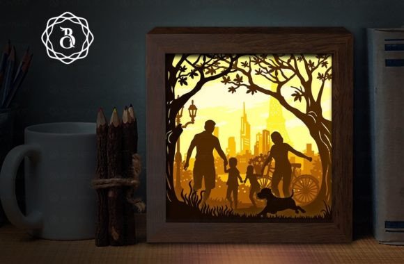 Family Shadow Box: 3D SVG for Editorial & Web