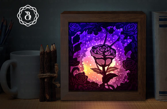 Flower Shadow Box: 3D SVG for Shadow Boxes