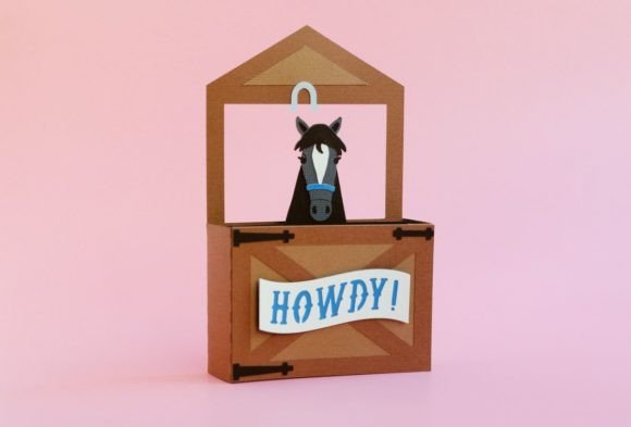 Horse Stall Pop Up Box Card Review