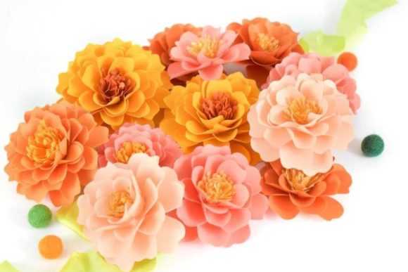 Marigolds Paper Flower Templates: 3D SVG Review