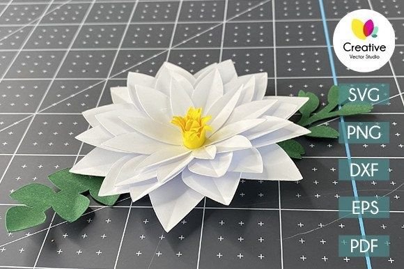 Paper Flower SVG Template №13 for 3D SVG Paper Flowers