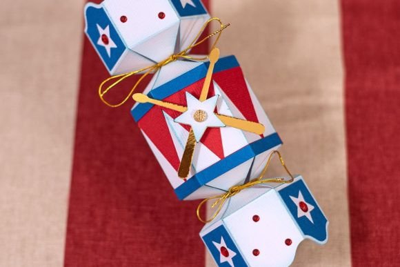 Patriotic Cracker 3D SVG for Independence Day