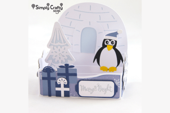 Penguin Christmas Box Card SVG Review