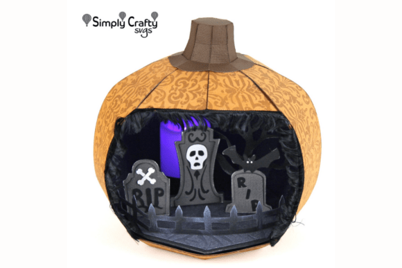 Pumpkin Graveyard Diorama SVG: A 3D SVG Review for Sellers