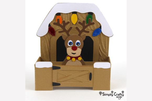 Reindeer Stable Card SVG: A 3D Christmas Review
