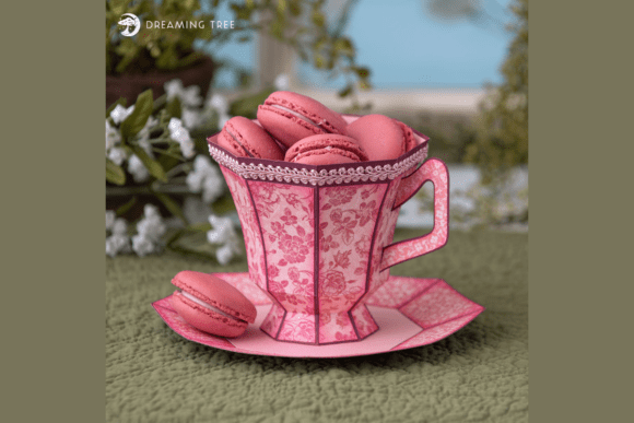 Vintage Tea Cup 3D SVG for Mother's Day